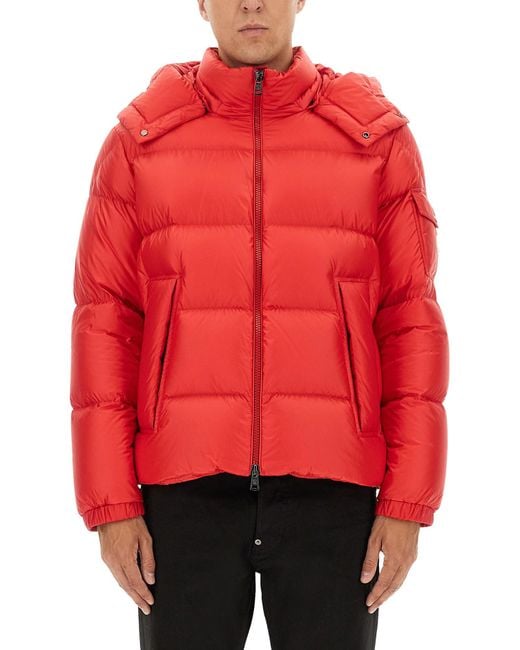Moncler Red Down Jacket "Couyere" for men