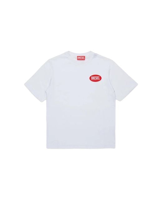 DIESEL White "Tpatch Over" T Shirt
