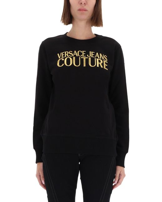 Versace Jeans Couture Black Sweatshirt With Logo