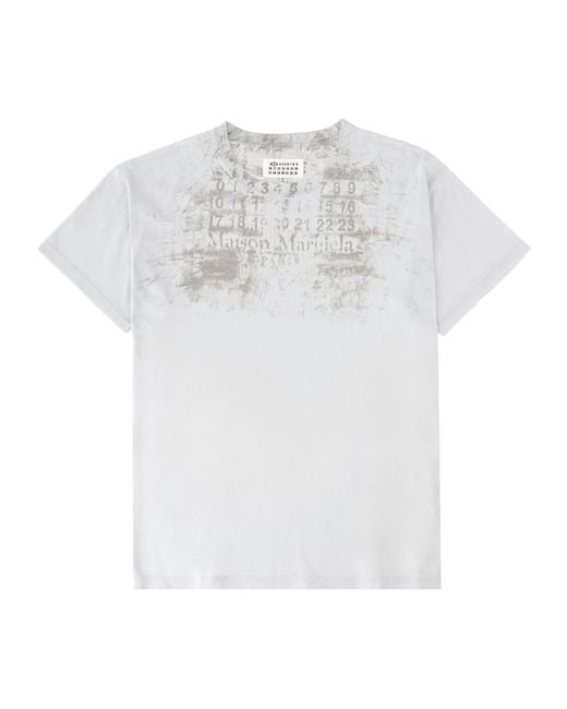 Maison Margiela White T-Shirt Con Stampa