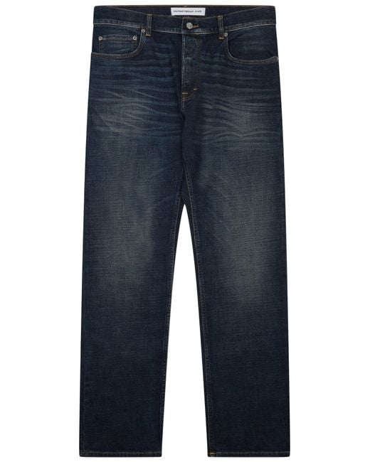Department 5 Blue Jeans With Logo Patch for men