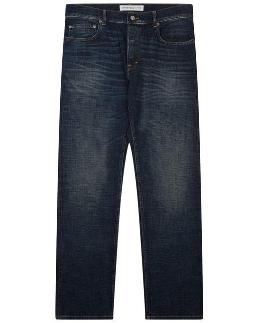 Department 5 Blue Jeans With Logo Patch for men