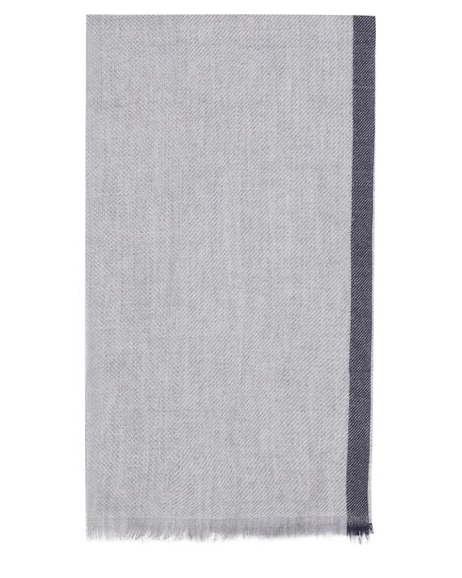 Brunello Cucinelli Gray Sciarpa Di Lana E Cashmere for men