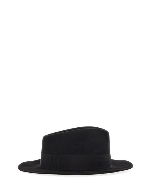 CAPPELLO FEDORA IN FELTRO DI CONIGLIO di Saint Laurent in White