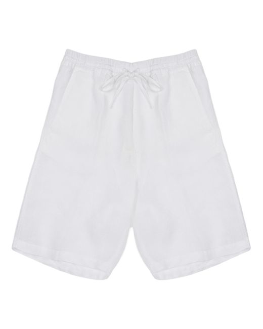 120% Lino White Shorts for men