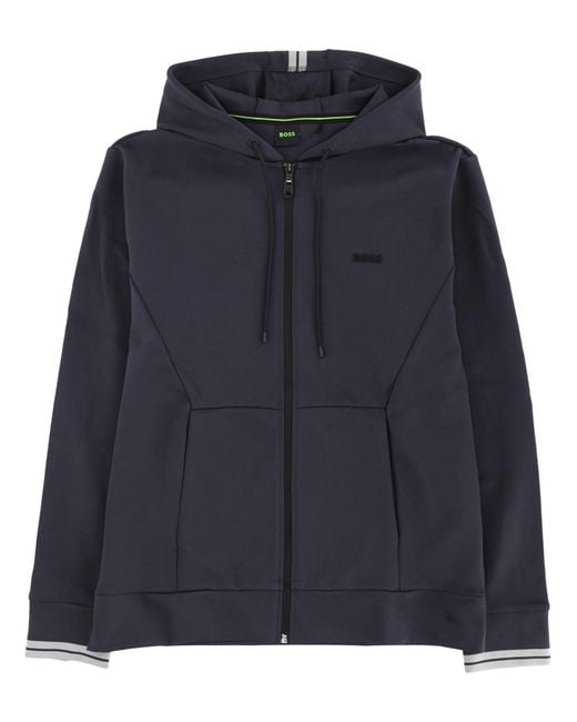 Boss Blue Zipper Hoodie for men