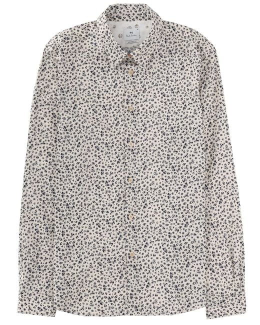 Paul Smith Gray Printed Shirt for men