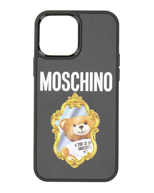 Moschino Case For Iphone 13 Pro Max In Gray Lyst