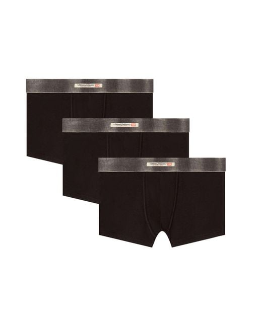 DIESEL Black Damien-Dnm-3Pack Boxer for men