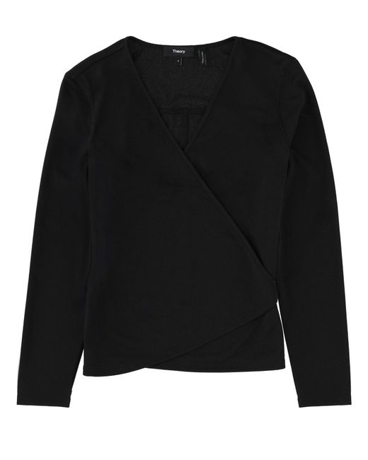 Theory Black Lace Up Shirt