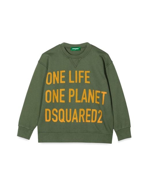 DSquared² Green One Life One Planet Sweatshirt Unisex