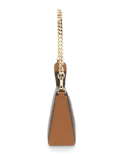 BORSA A SPALLA IN MISTO COTONE di MICHAEL Michael Kors in Brown