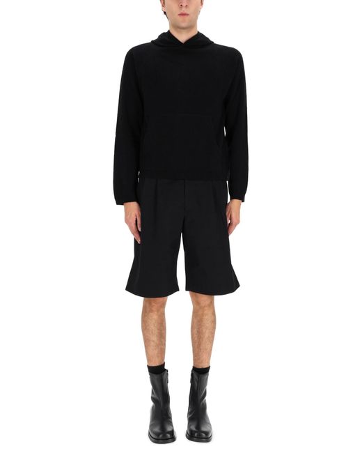 Our Legacy Black Cherub Merino Wool Hoodie for men