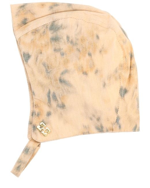 Ganni Natural Cap With Print