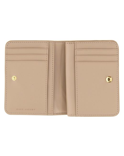 Portafoglio Con Logo di Marc Jacobs in Natural