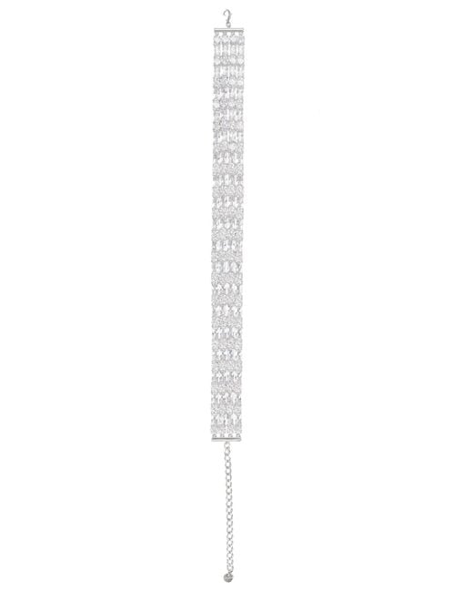 Self-Portrait White "Crystal" Choker Necklace