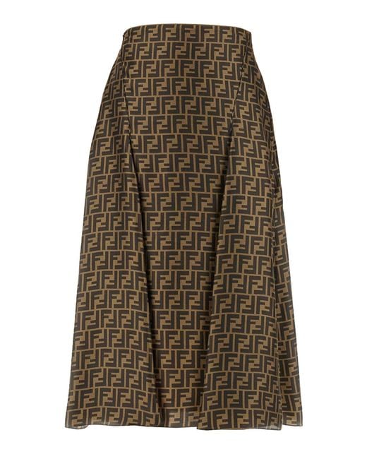 Fendi Brown Gonna