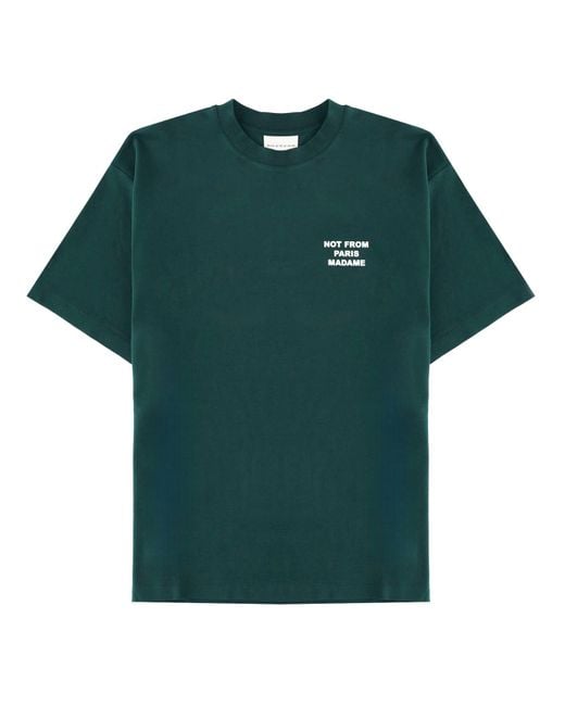 Drole de Monsieur Green Cotton T-Shirt for men