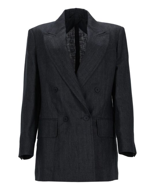 Max Mara Black Double-Breasted Jacket "Olimpia"