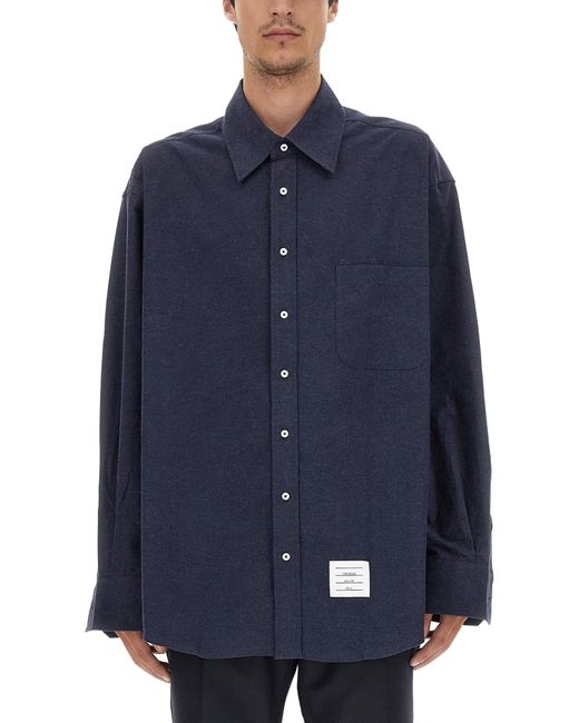 Thom Browne Blue 4Bar Shirt for men
