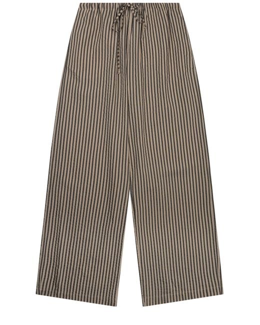 Alysi Gray Pantalone Ampio A Righe