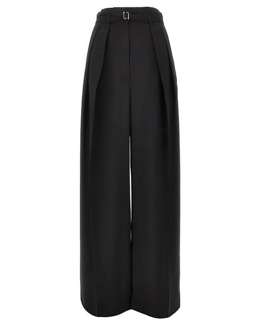 Sportmax Black Wool Tailored Pants