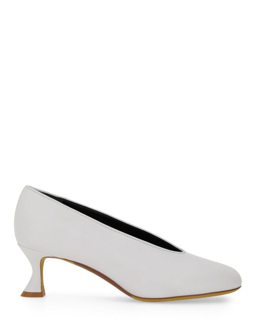 Moschino Metallic Decollete "Duck" Pumps