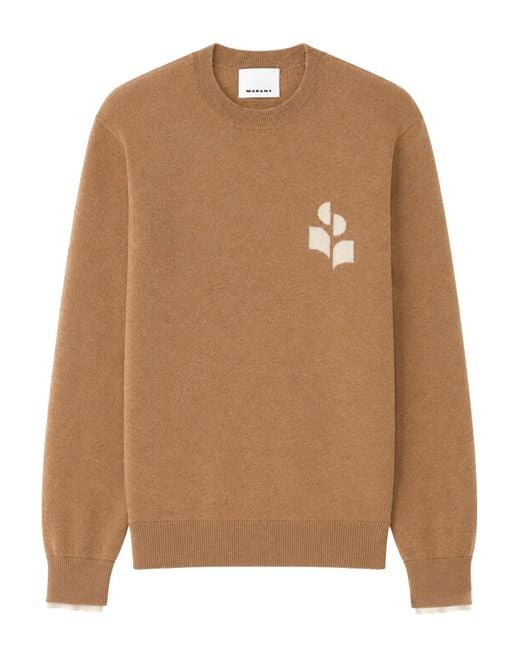 Isabel Marant Brown Maglia "Antea" Con Logo for men