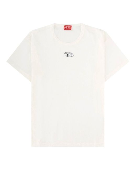 DIESEL White T-Shirt "T-Norm-Iod" for men