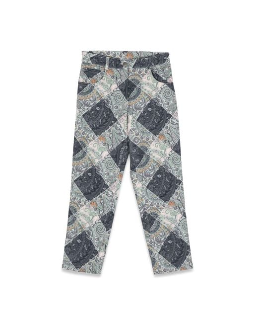Etro Blue Italian Fabric Pants