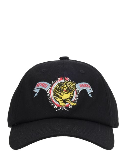 KENZO Black Cappello Da Baseball Jumping Tiger" for men