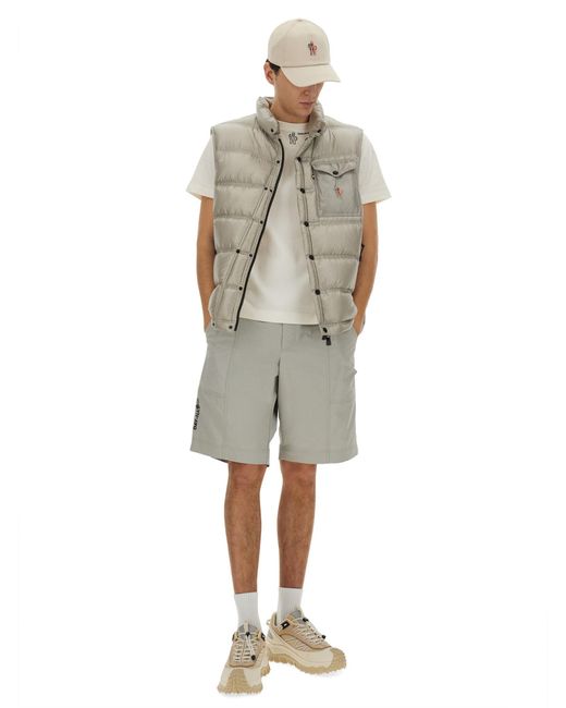 Gilet Imbottito "Nantu" di Moncler in Natural da Uomo