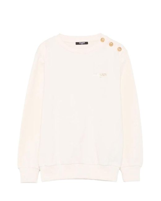 Balmain Natural Sweatshirt With Logo