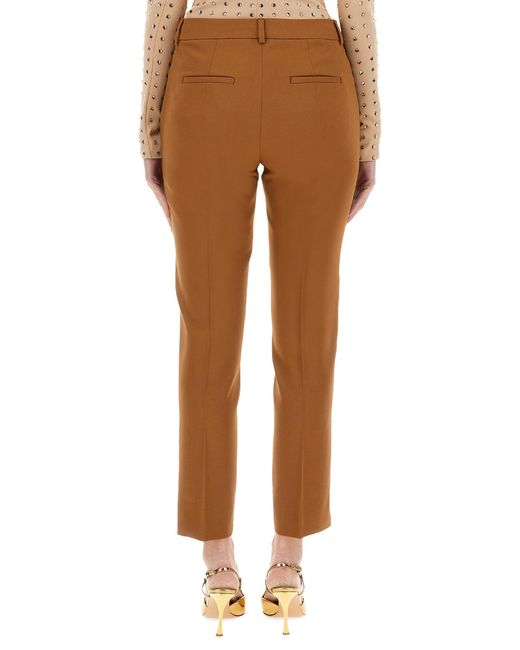 PANTALONE MORETTO IN LANA VERGINE di Max Mara in Brown