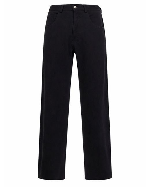 MM6 by Maison Margiela Blue Wide Cotton Pants