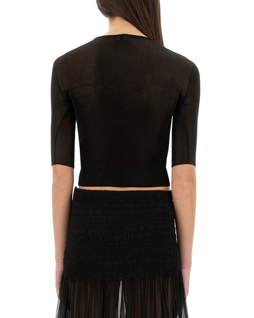 Top "Cassandre" di Saint Laurent in Black