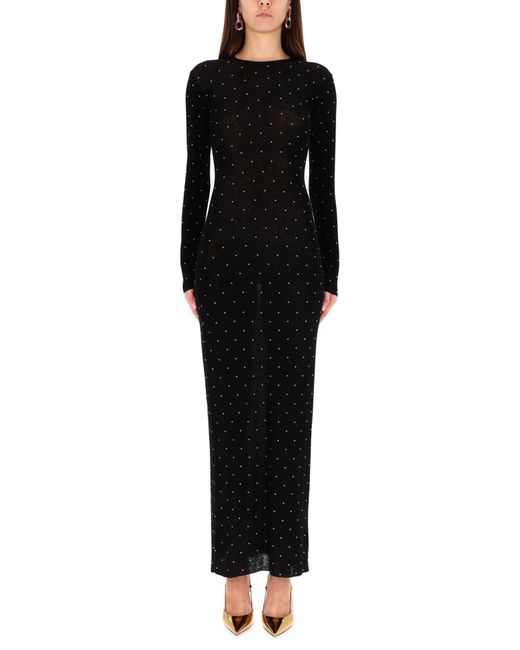 Rabanne Black Second-Skin Effect Long Dress