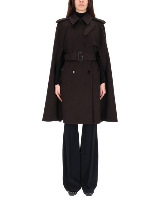 Burberry Black "Belmont" Trench Coat Cape