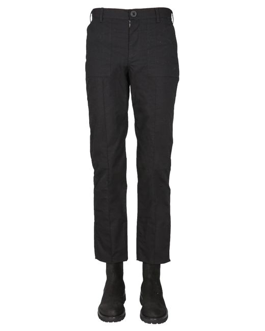 ArkAir Black Pants With Logo Button for men