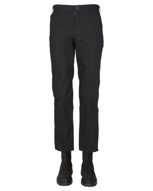 ArkAir Black Pants With Logo Button for men