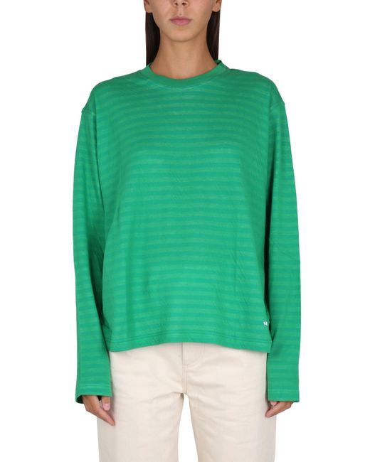 Sunnei Green Reversible Cotton T-shirt