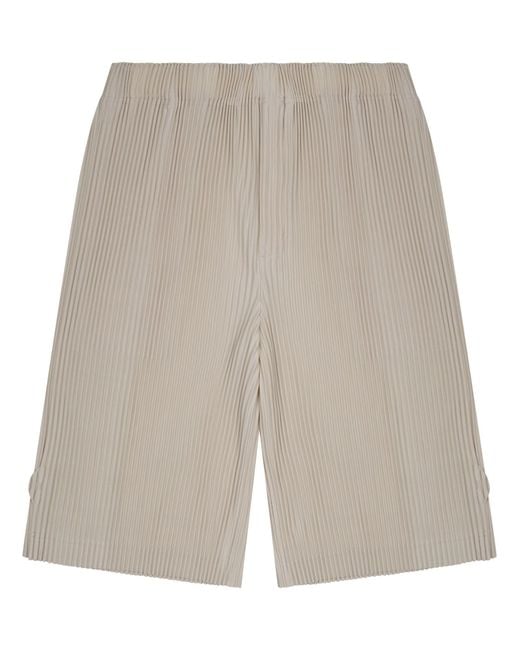 Homme Plissé Issey Miyake Gray Mini Pleated Shorts for men