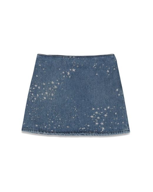 Versace Blue Glitter Skirt