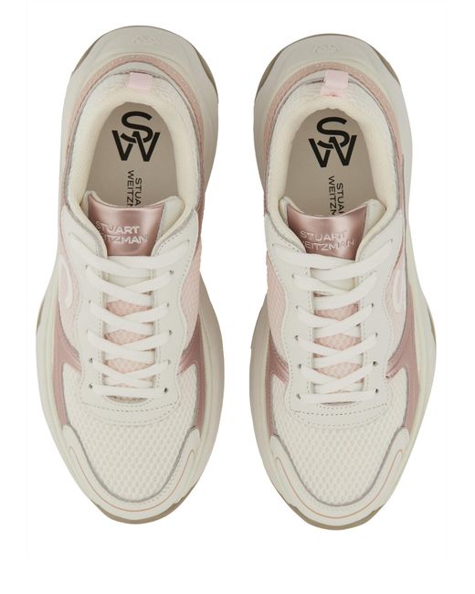 Sneaker Trainer di Stuart Weitzman in White
