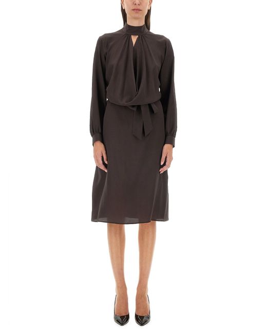 Kiton Black Silk Dress It