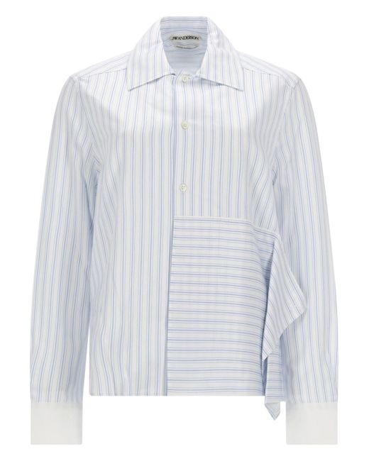 J.W. Anderson White Asymmetrical Shirt With Draping