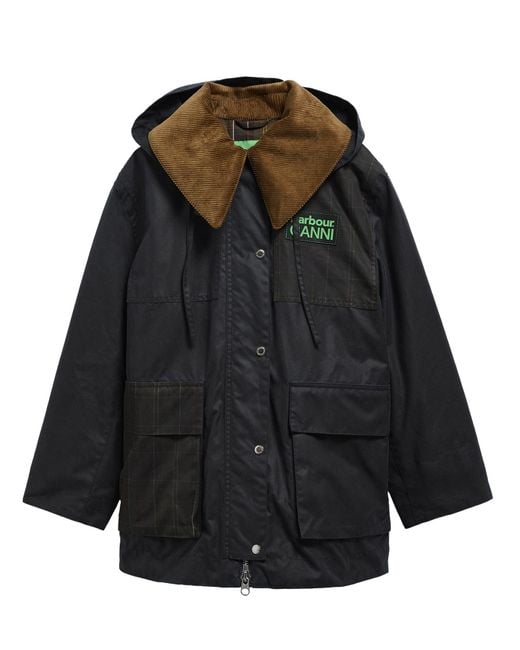 BARBOUR X GANNI Black Coat