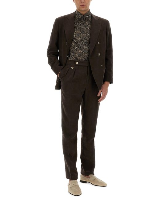 Camicia Con Stampa di Brunello Cucinelli in Gray da Uomo
