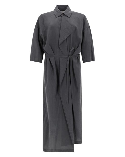 Lemaire Gray Asymmetrical Shirt Dress
