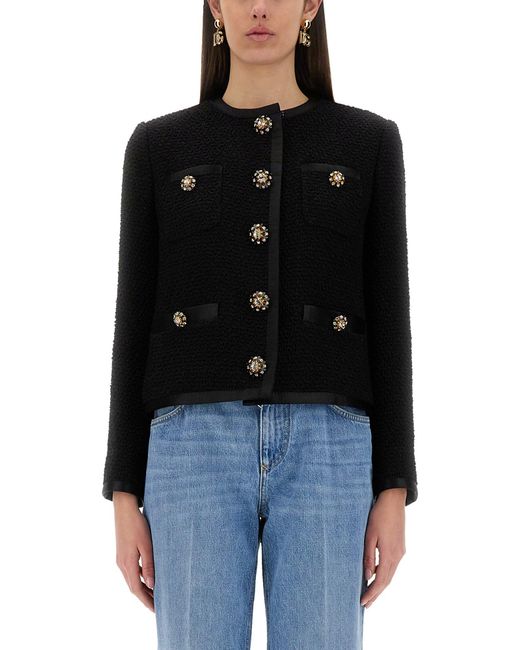 【VIP価格】DOLCE & GABBANA Tweed boucle short Jacket Dolce & Gabbana Bouclé Tweed Jacket | Sendegaro HK